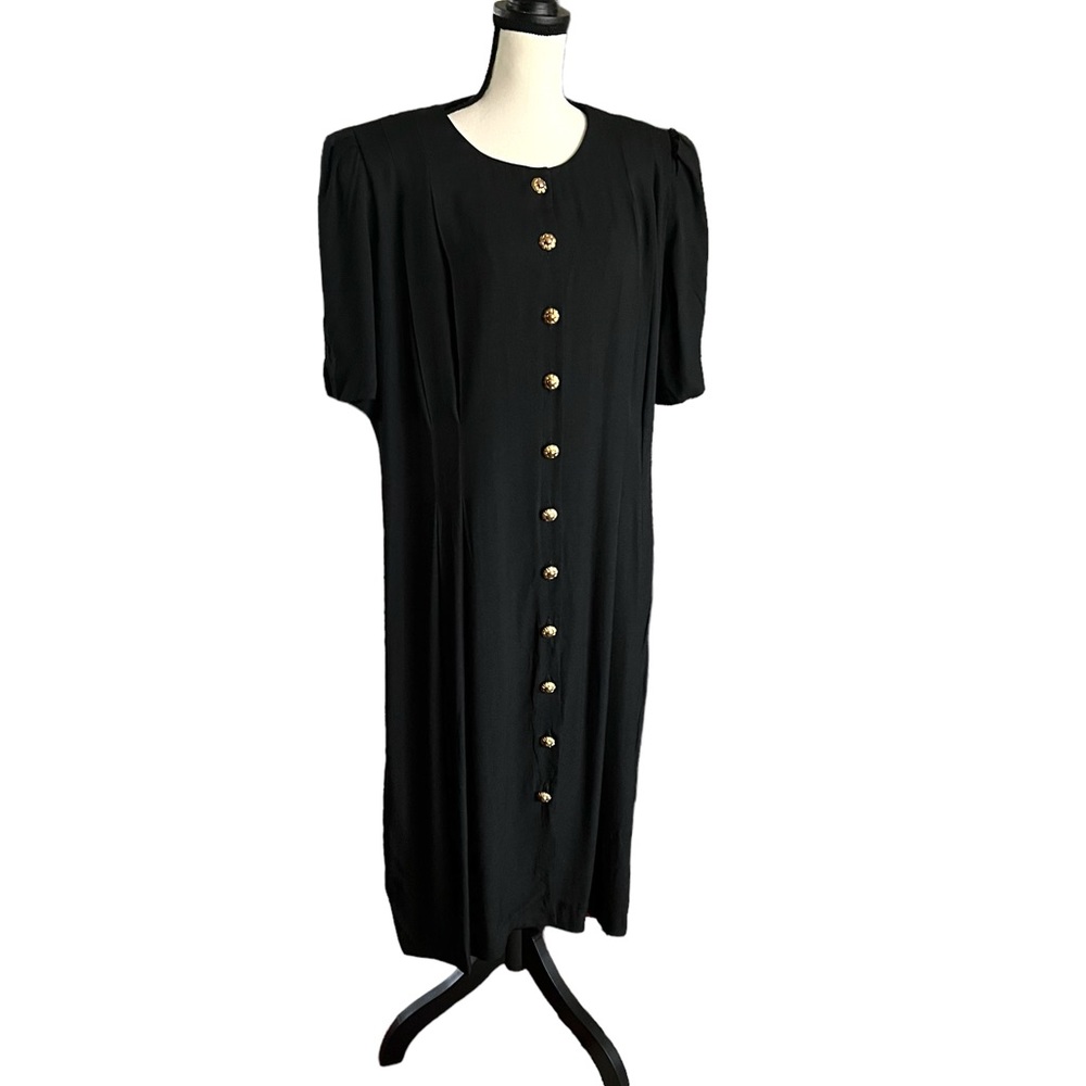 Vintage Button Up Rayon maxi dress. Size 20W.